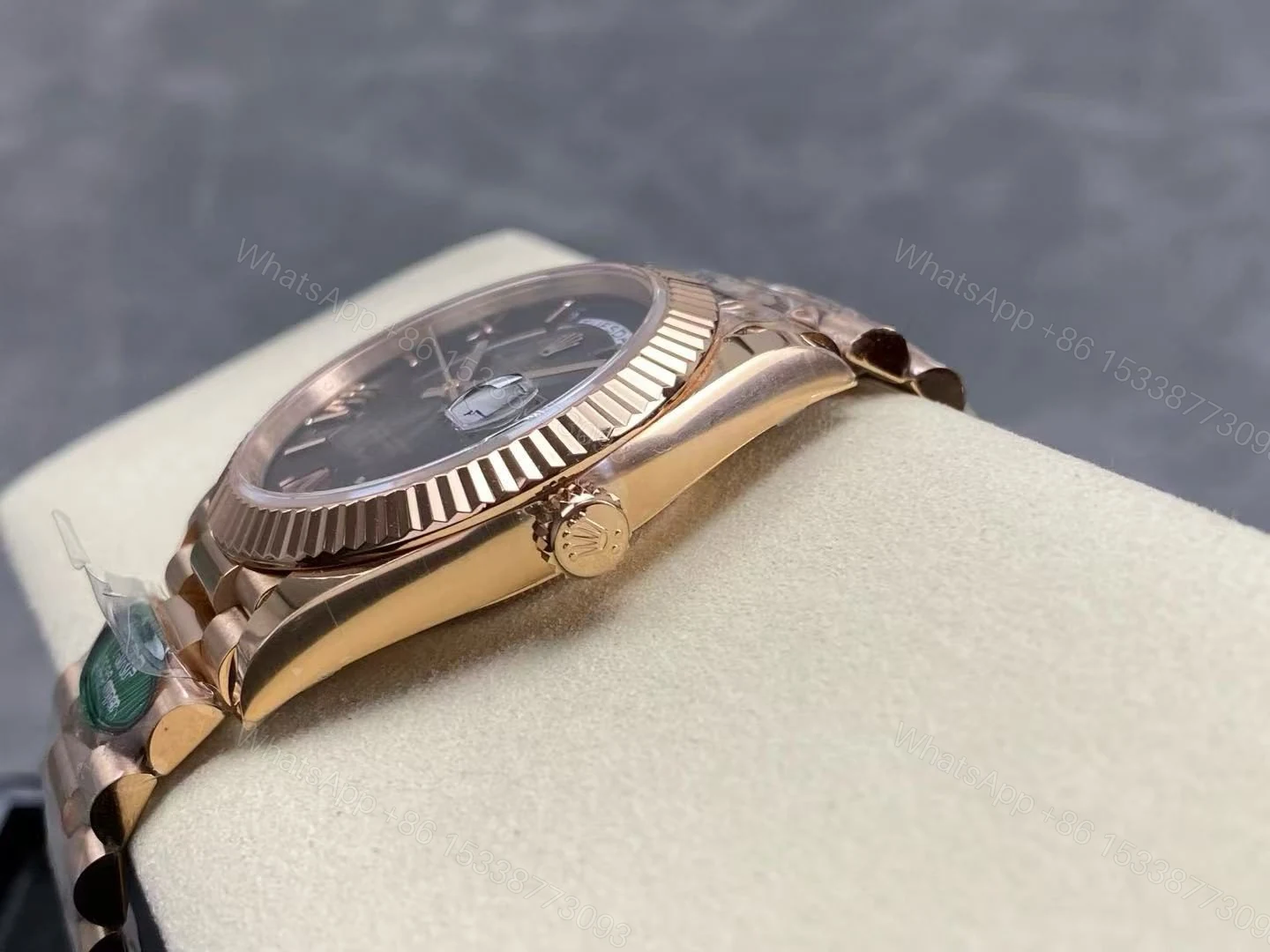 View 12 of Replica Rolex Day-Date 40 Black Smoke Dial