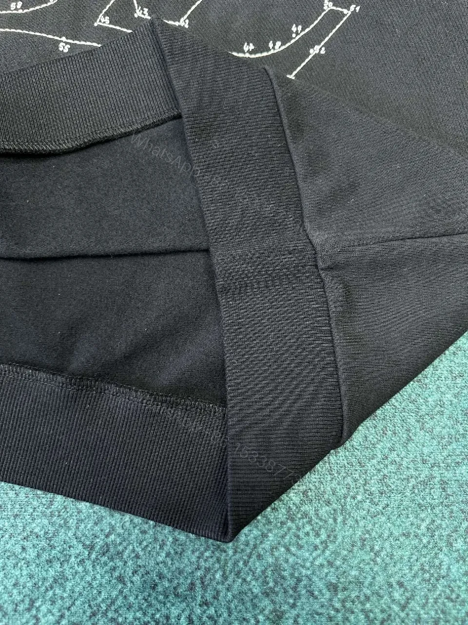 View 9 of Black Cotton Blend Hoodie: Subtle Lux, Handcrafted Logo, Relaxed Fit