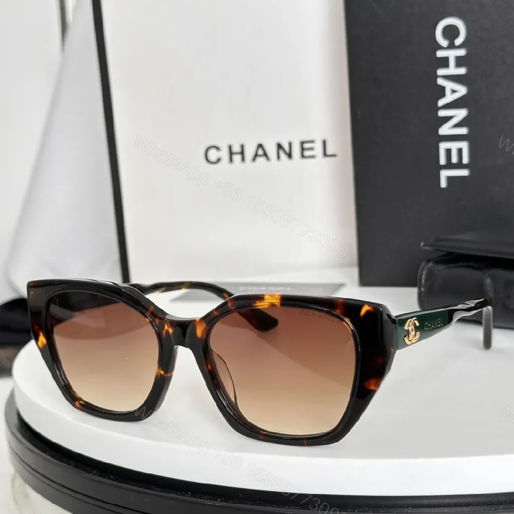 Tortoise Shell Sunglasses with Gold Detailing – Luxe Eyewear — view 1