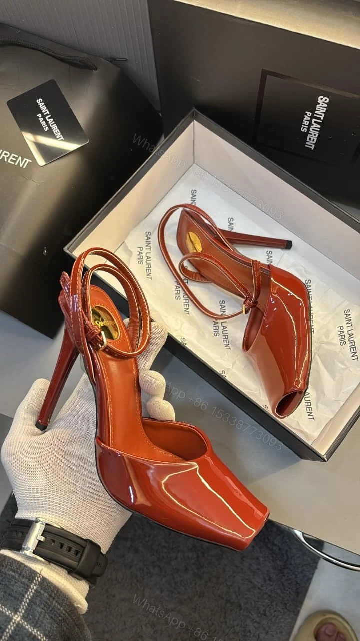 BUY FIRST COPY YSL RETRO TRENDY HIGH-HEEL FOR WOMEN — view 2