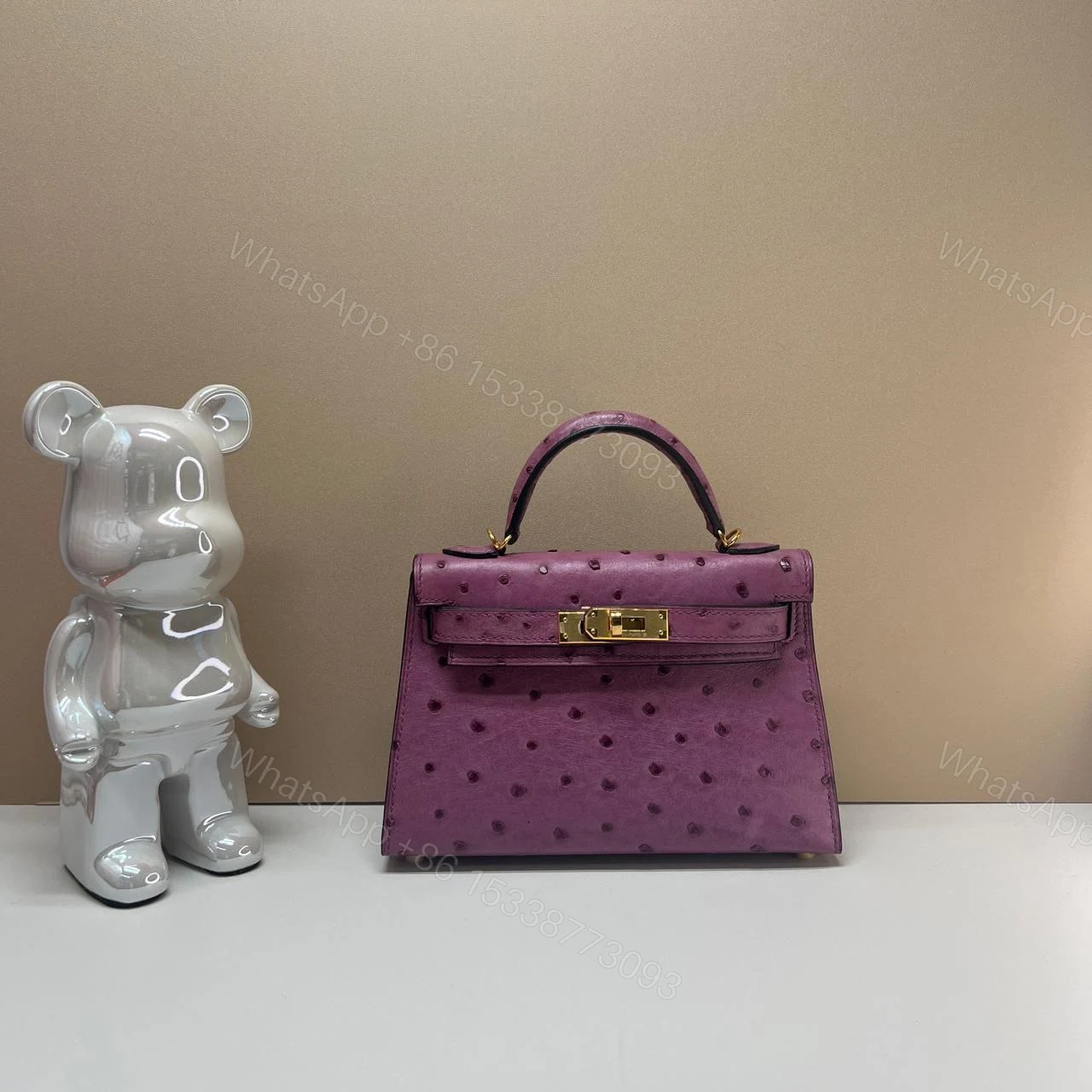 View 10 of HERMES Ostrich Kelly Mini 20 Violine