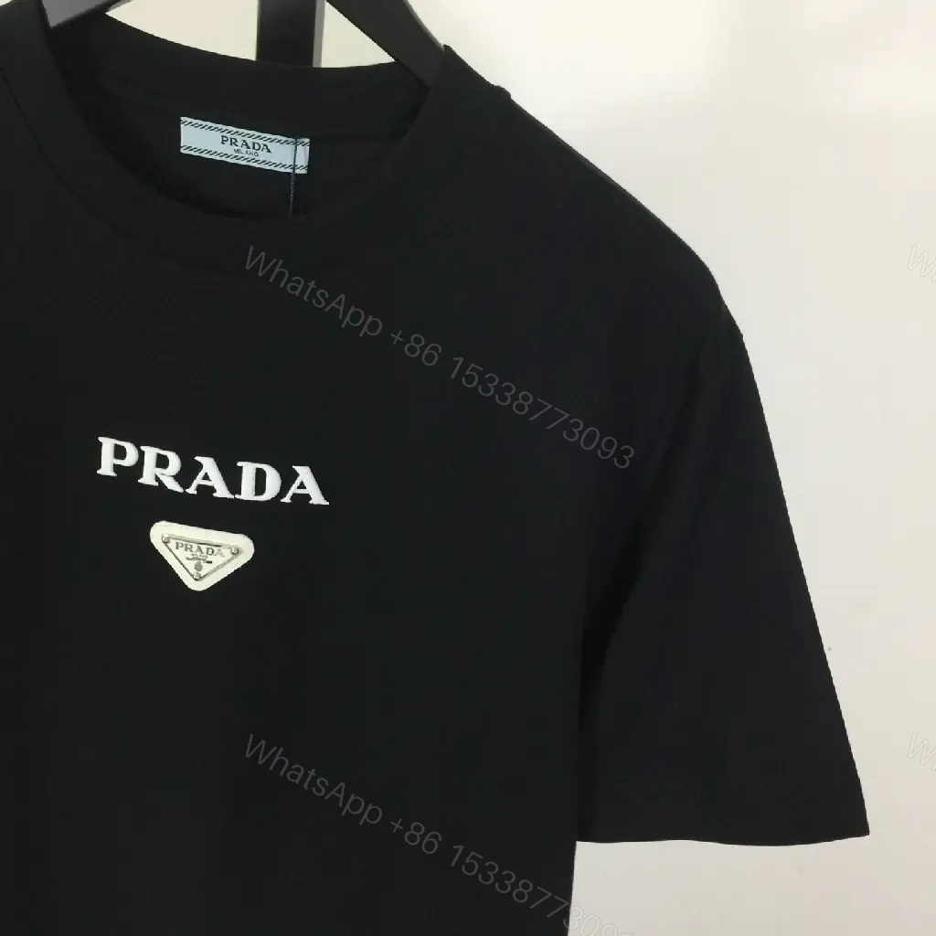 View 4 of Minimalist Black Logo Tee: Premium Cotton Blend, Relaxed Fit