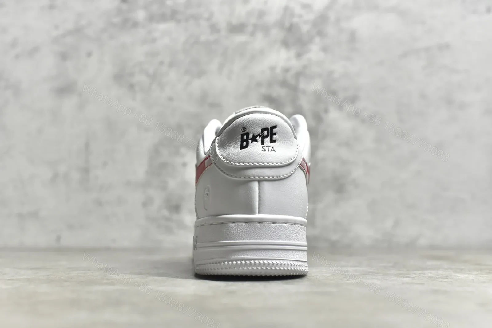 View 6 of A BATHING APE Bape Sta Low White and Red