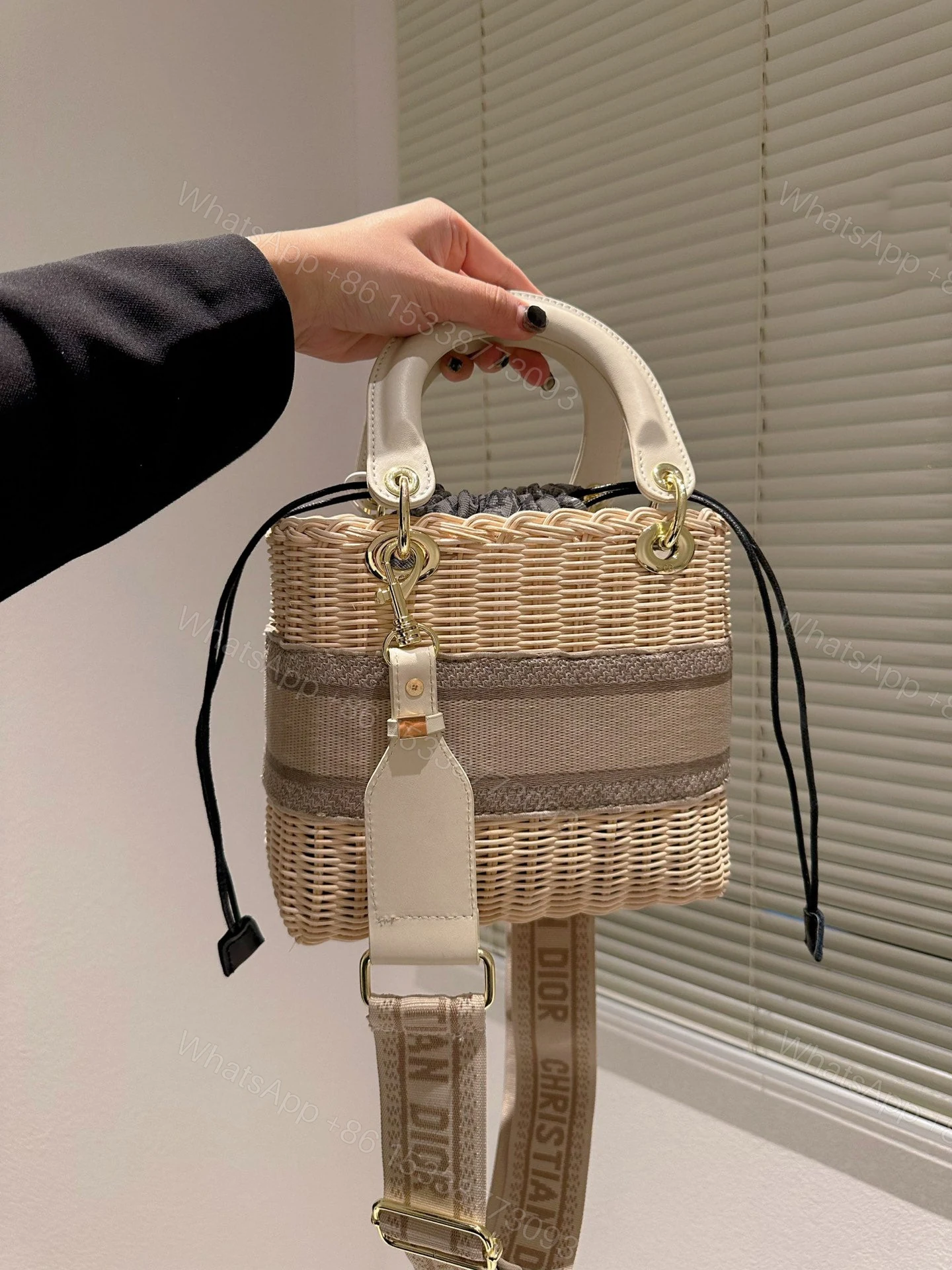 View 4 of Christian Dior Lady Dior Natural Wicker