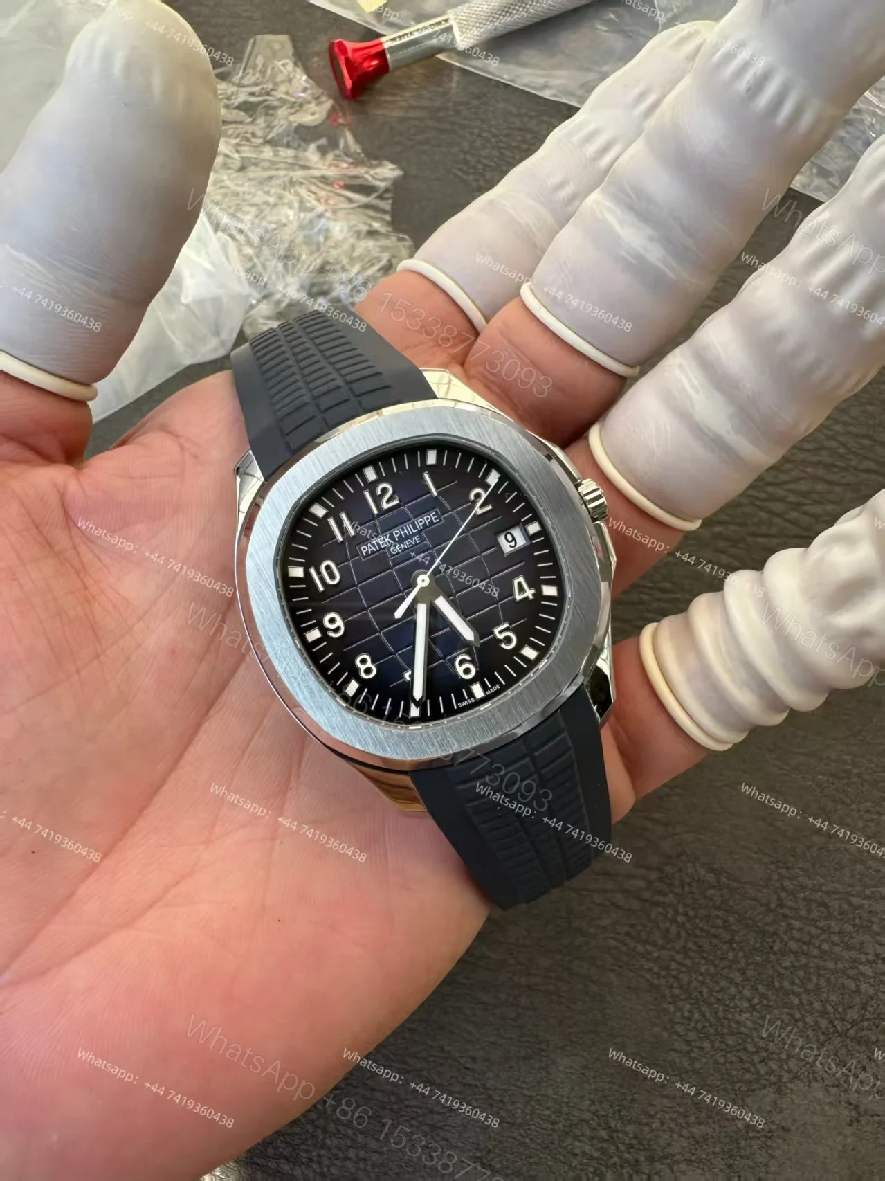 View 8 of Patek Philippe Super Clone Aquanaut 5168G-001 Blue Dial 42.2MM