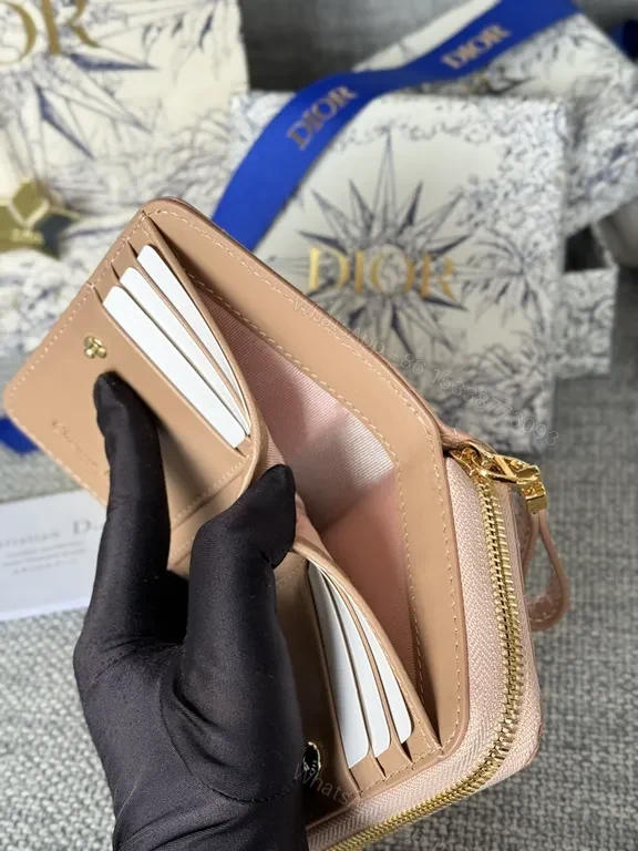 View 6 of blush pink Dior Oblique Cardholder: Compact Luxury Wallet