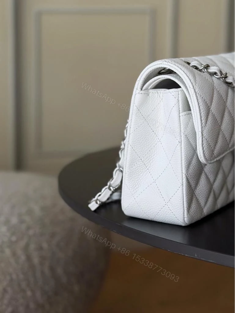 View 2 of Chanel Classic Flap caviar sliver hardware