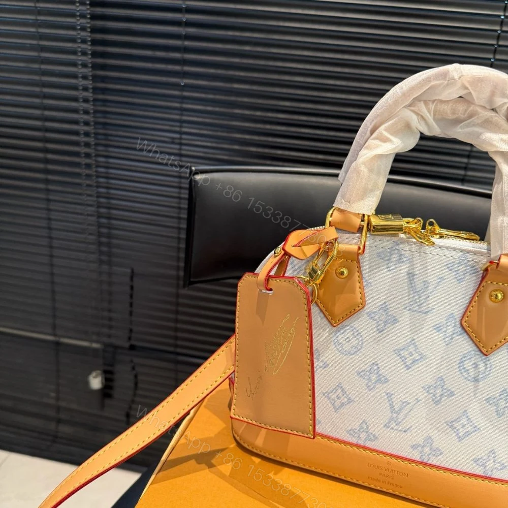 View 3 of Louis Vuitton Alma BB Monogram Origine Bleu Courrier 24Cm M27526