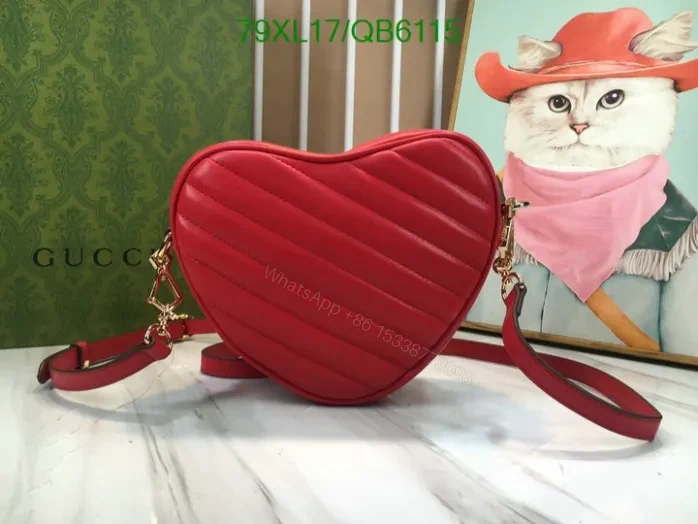 View 4 of Gucci Replica Red Heart Mini Bag QB61154