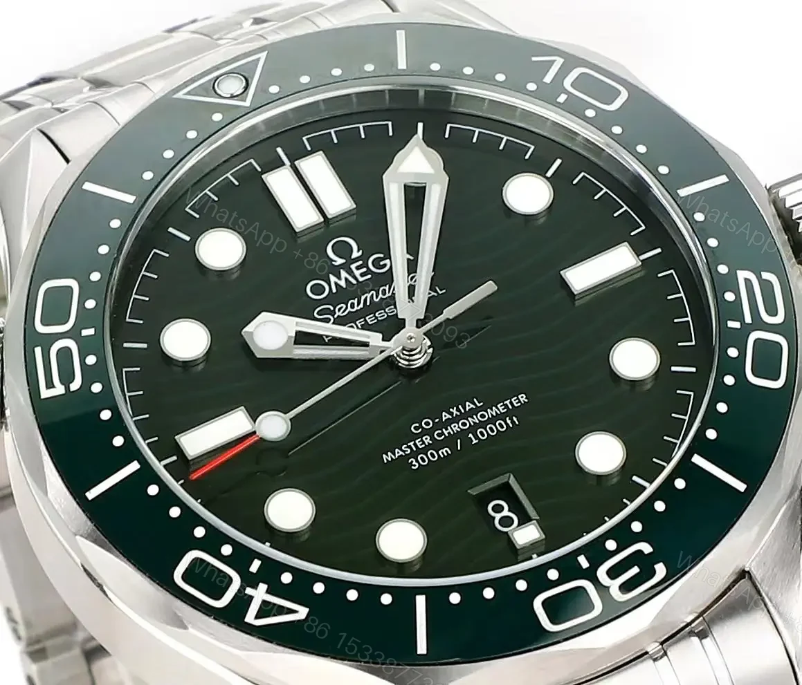 View 5 of Omega Seamaster Diver 300M Co-Axial Master Chronometer 42mm Green Dial Stainless Steel Watch 210.30.42.20.01.001
