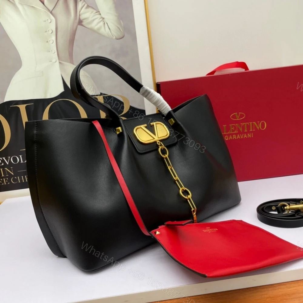 View 3 of VALENTINO GARAVANI LARGE VLOGO ESCAPE SHOPPER TOTE BLACK 41CM
