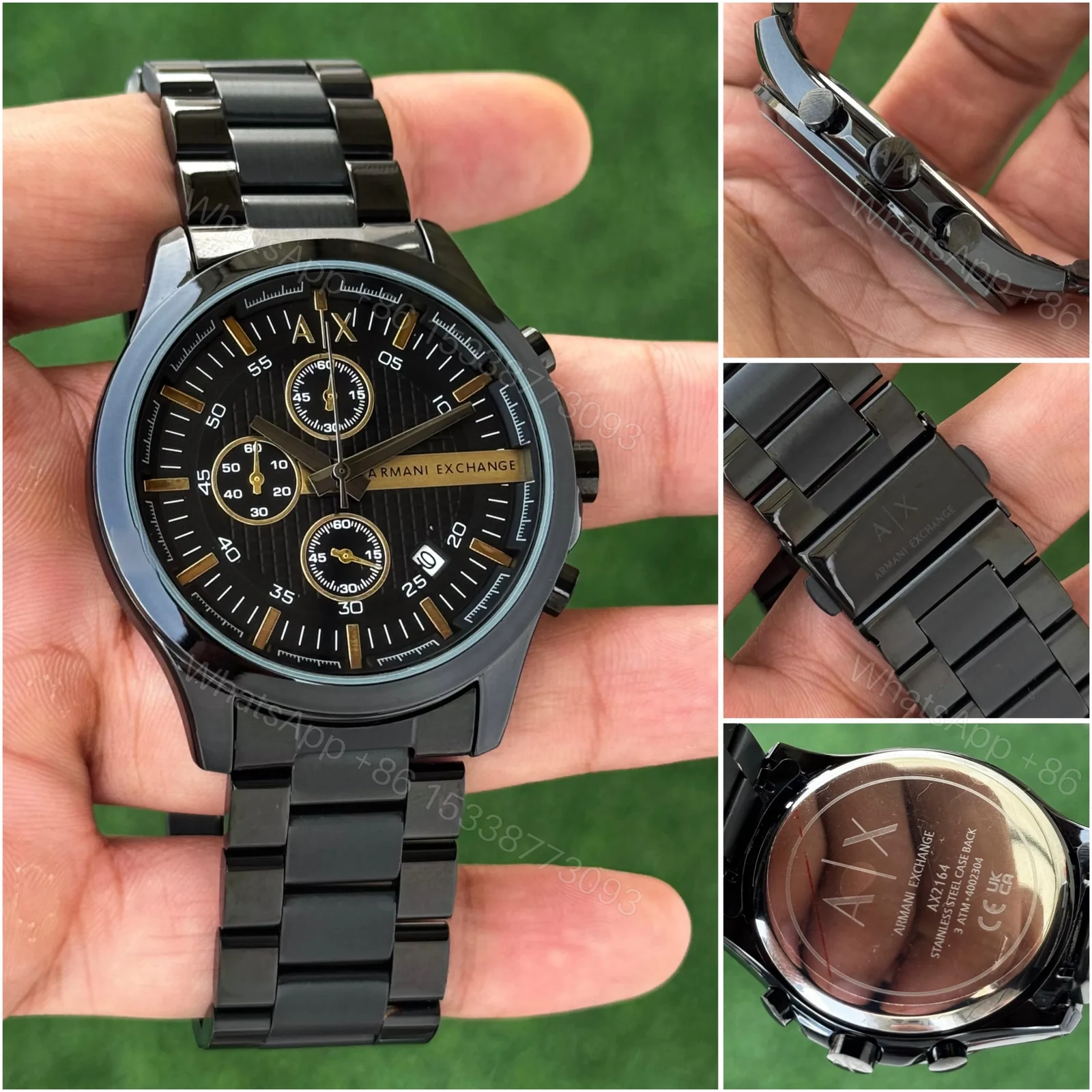 View 2 of Armani Exchange Men’s Watch – Black Chronograph