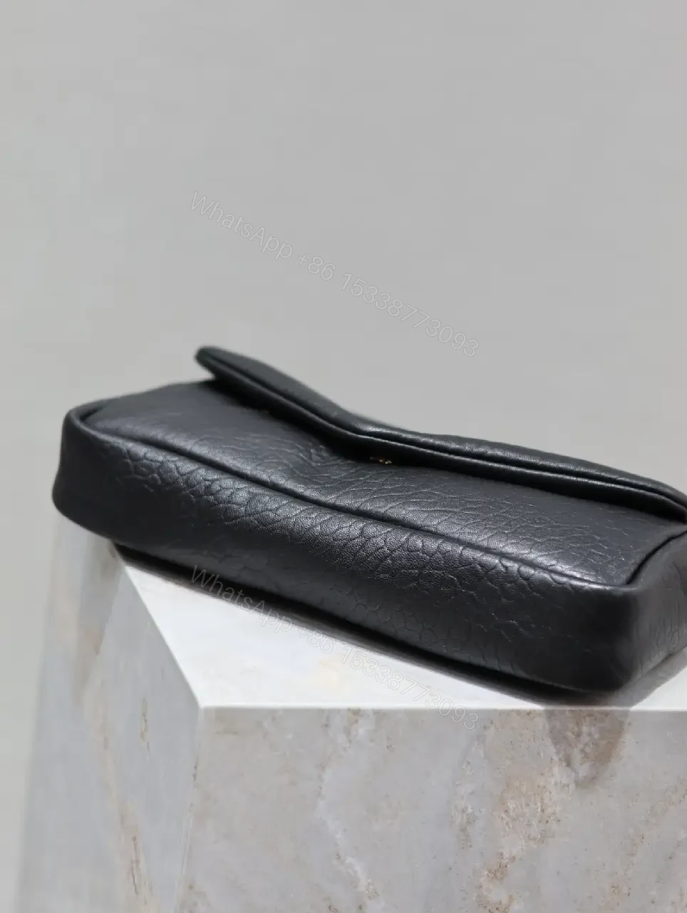 View 9 of Chic Pebble Leather Satchel: Gold Hardware Bag Adjustable-네요