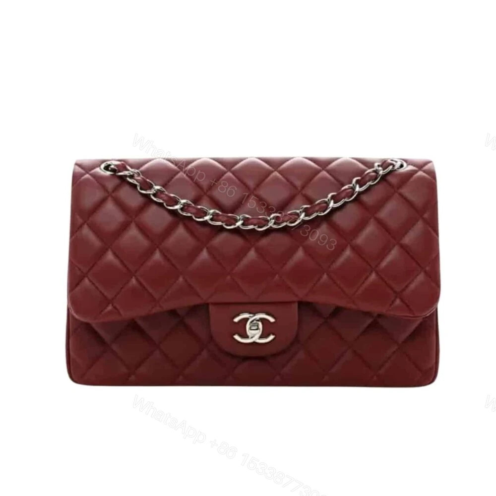 Chanel Classic Double Flap Bag Plum Red 25Cm — view 1
