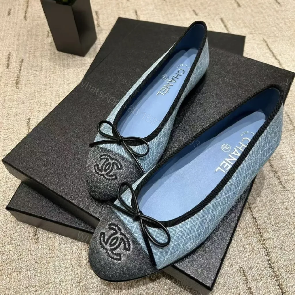 Denim-Texture Ballet Flats: Subtle Luxury, Everyday Comfort — view 1