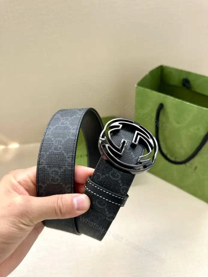 View 3 of GUCCI BELT WITH INTERLOCKING G BUCKLE 3.8CM – B107