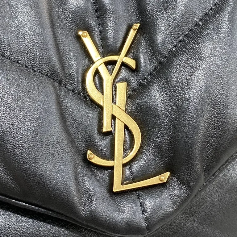 View 6 of Chic Quilted Leather Bag â€” YSL-Inspired, Gold Hardware, Crossbody