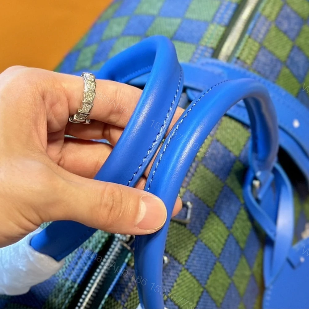 View 6 of Louis Vuitton Keepall Bandoulière Blue Green 45Cm