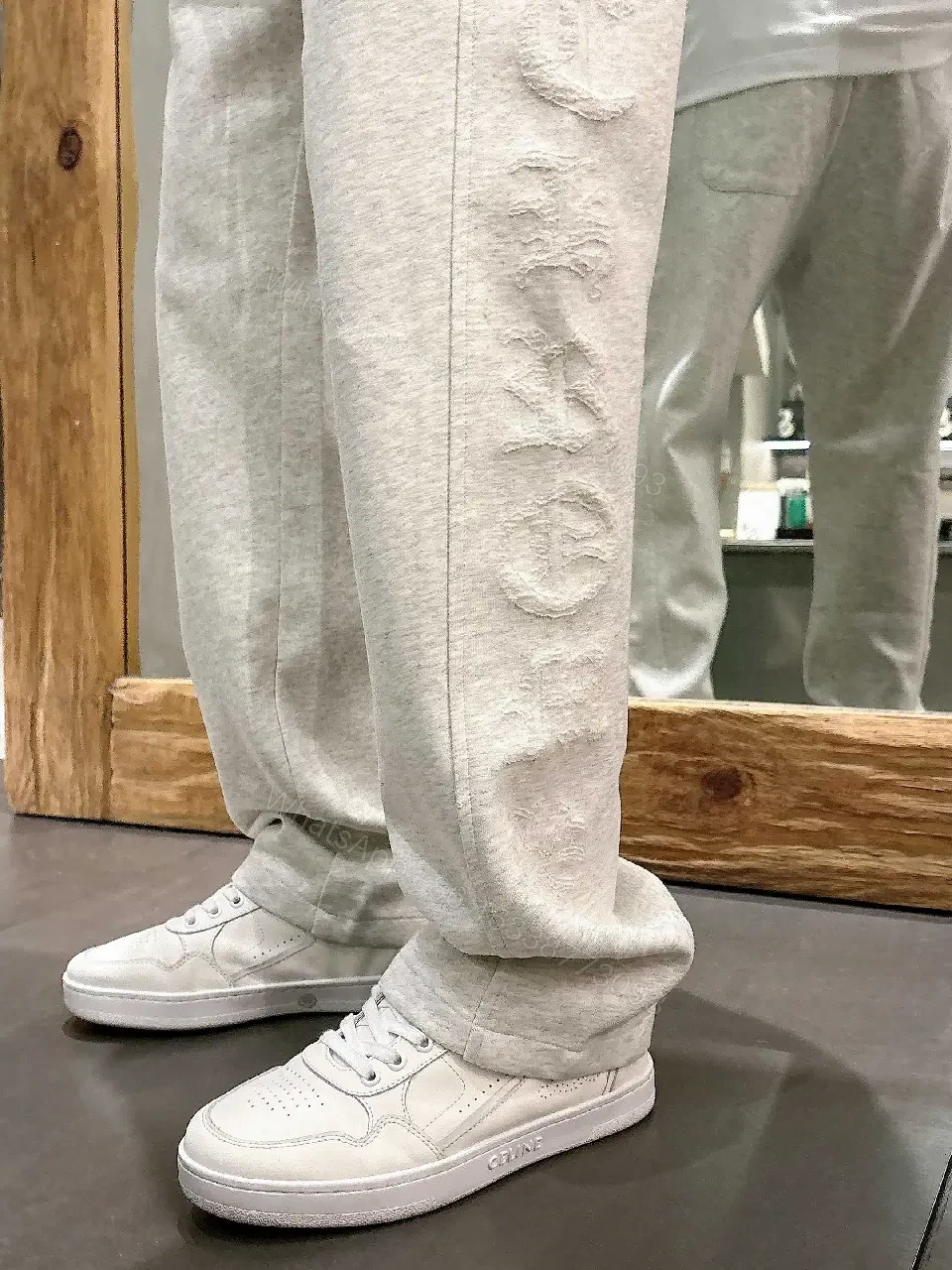 View 8 of Light Gray Heathered Joggers – Relaxed Streetwear, Drawstring Waist