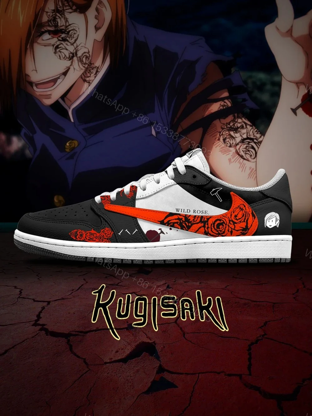 Nobara Kugisaki V.1 Custom TS Low Jordan 1 — view 1