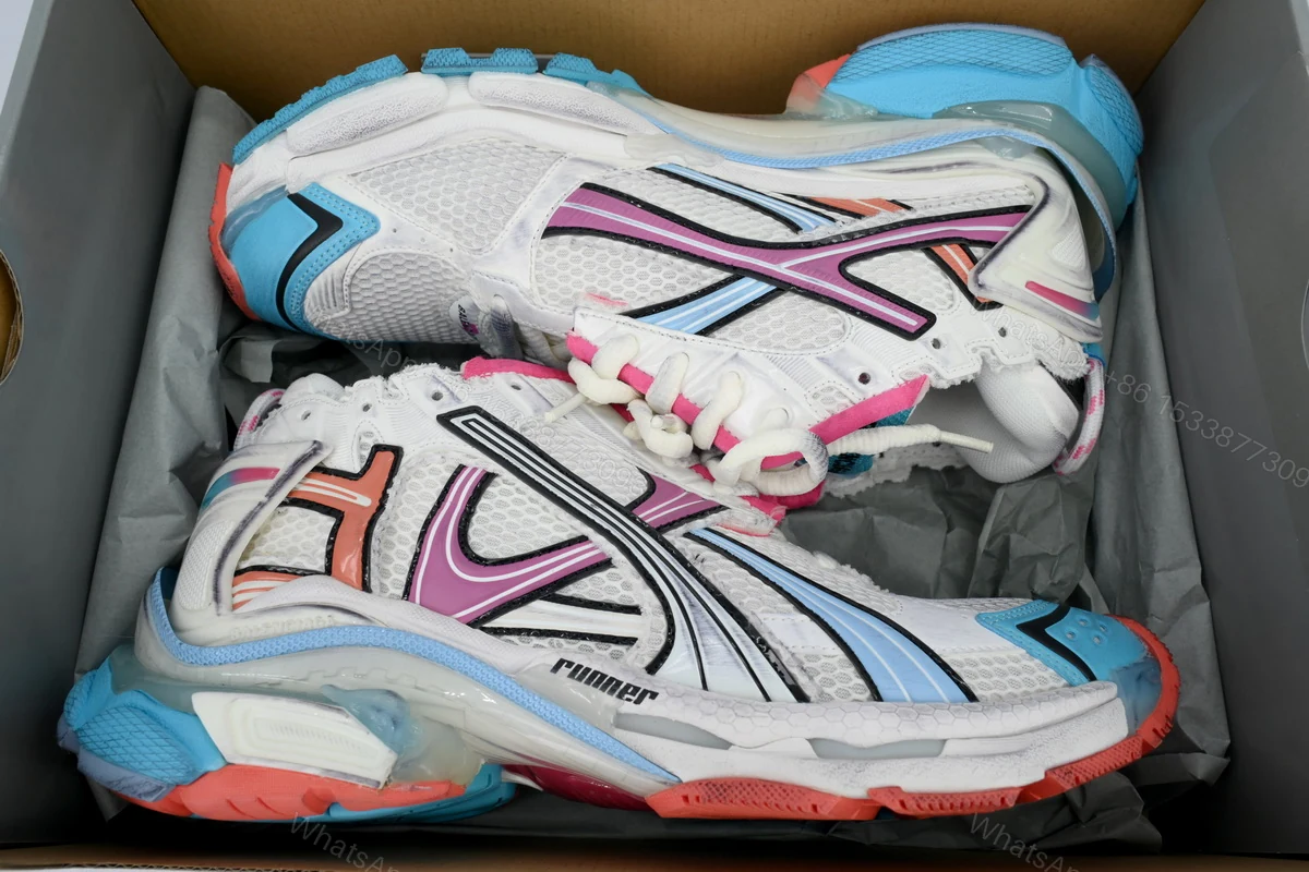 View 4 of Balenciaga Wmns Runner Sneaker 'Grey Multi-Color' 772767 W3RMU 9458