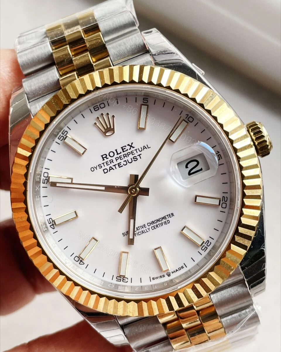 View 3 of EW Factory 1:1 Rolex DateJust 41 126333 SS/YG Best Edition 904L Steel White Stick Dial