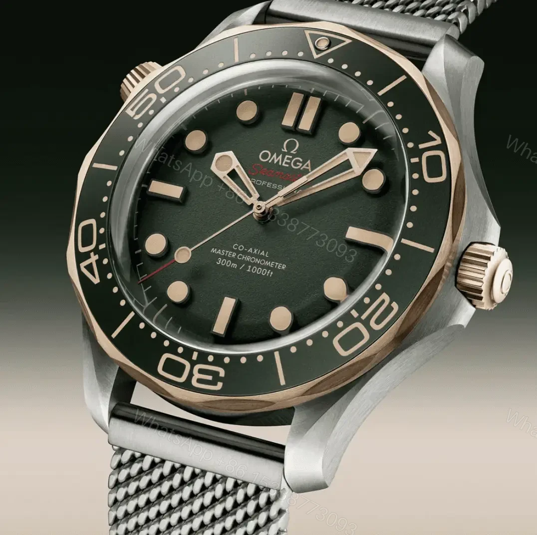 View 2 of Replica Omega no time to Die new 2025 Green DIal