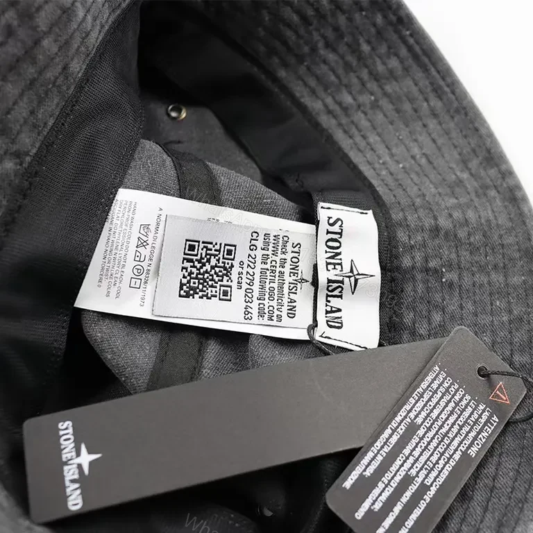 View 8 of Khaki Canvas Bucket Hat with Stone Island Patch â€“ Subtle Luxury