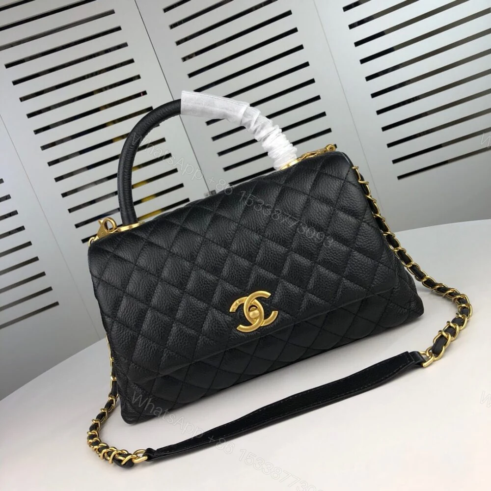 View 2 of Chanel Medium Coco Flap Bag With Top Handle 26Cm