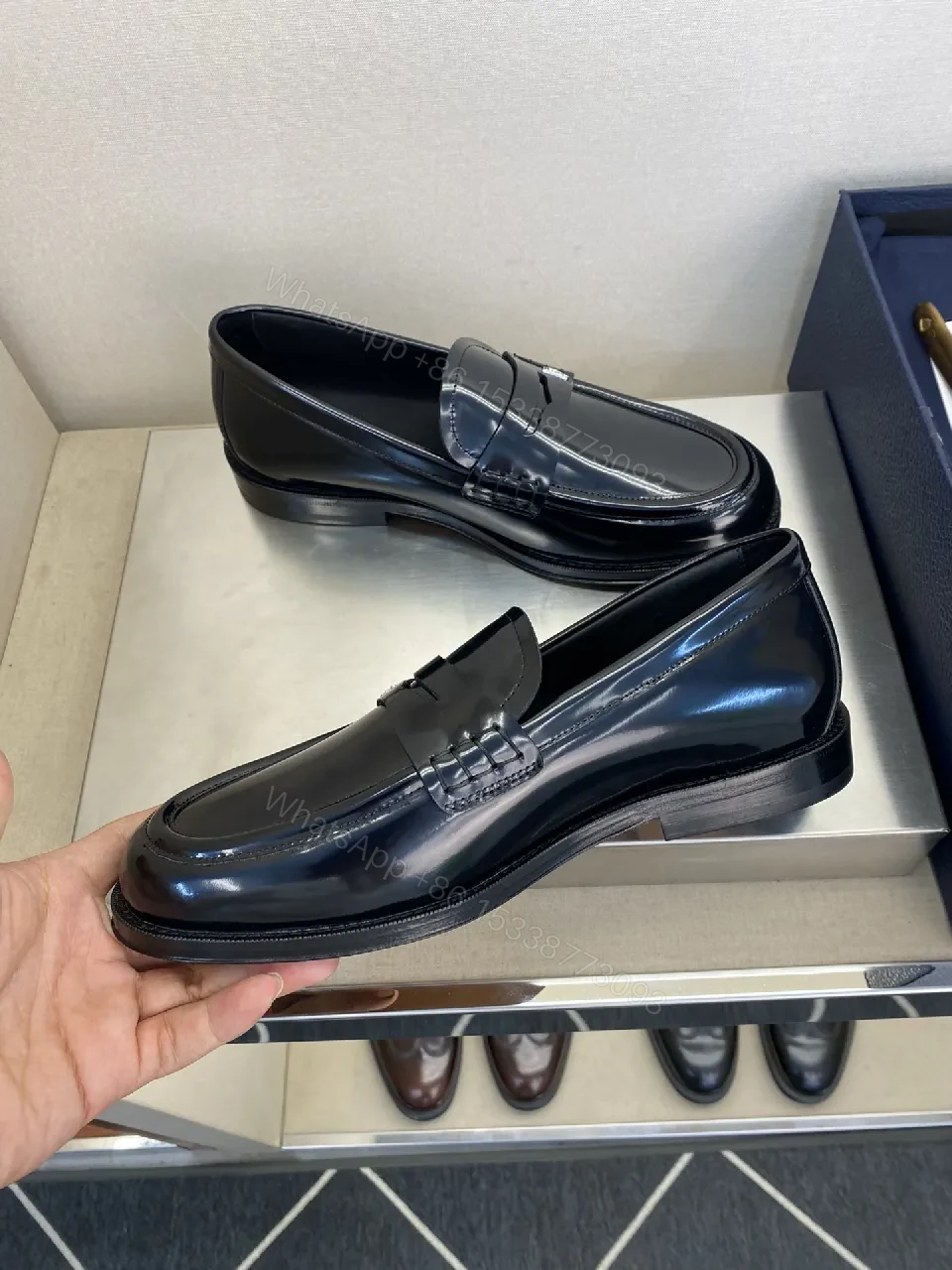 View 6 of Polished Leather Loafers - Iconic Hardware, All-Day Comfort