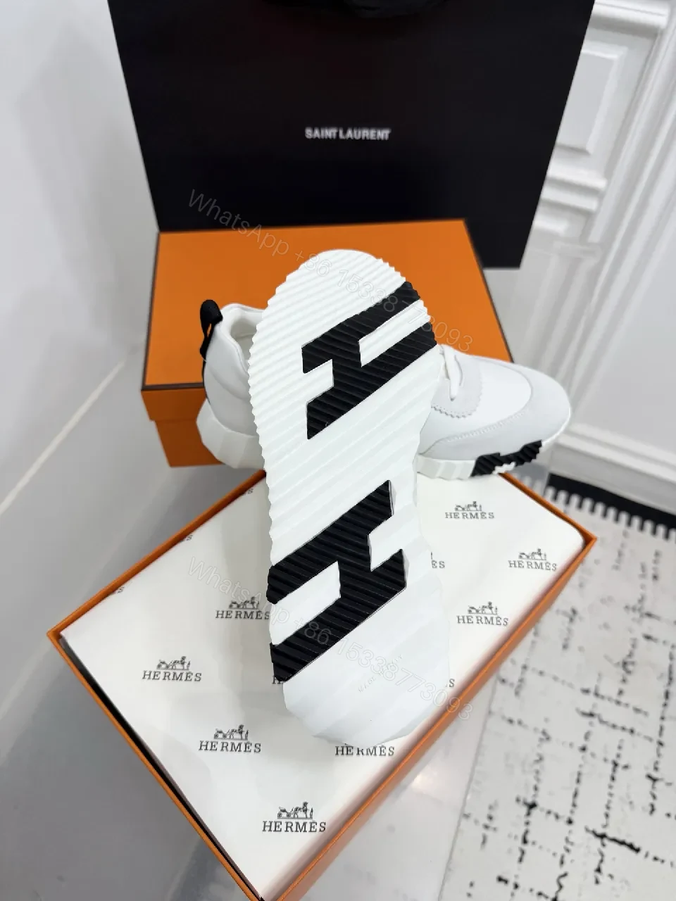 View 6 of Modern Minimalist Leather Sneakers: Luxury Everyday Comfort
