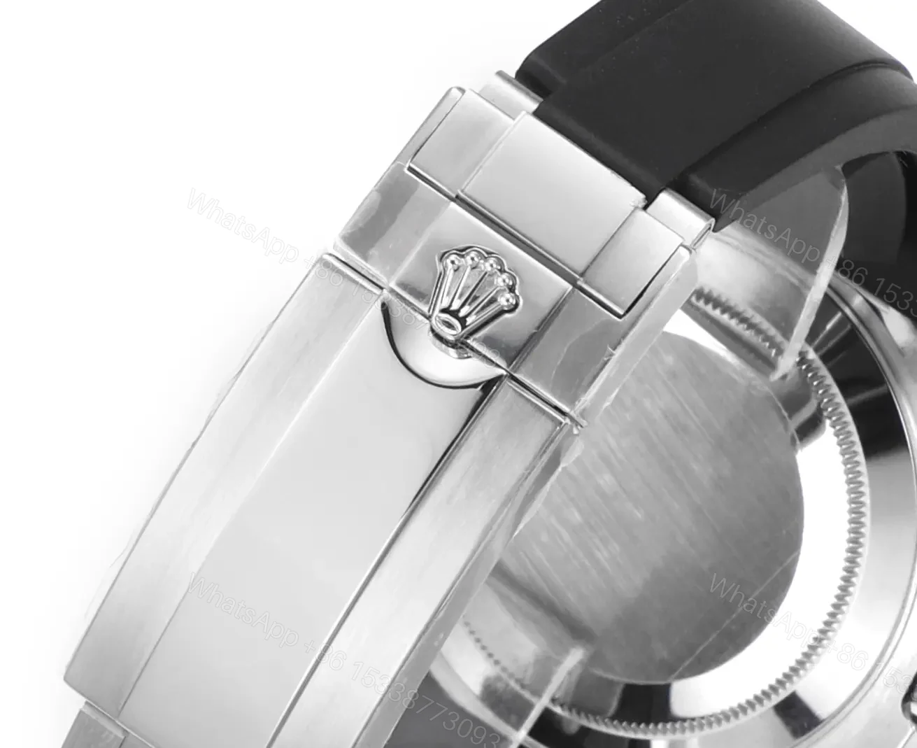 View 9 of DJ Factory Clean Factory Rolex Yacht-Master Black Dial Rubber Strap