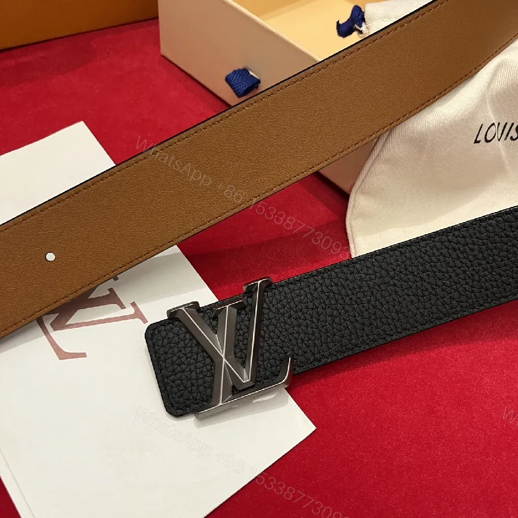 View 7 of Leather Belt + Calfskin + Minimalist + Subtle Signature Buckle + Belt