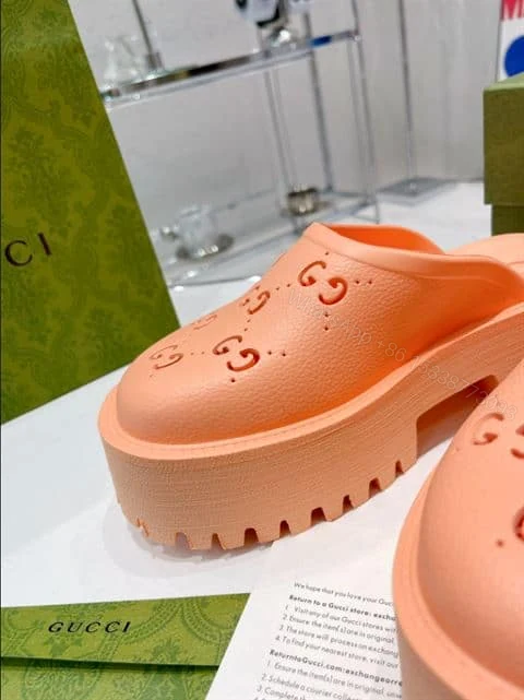 View 5 of GUCCI WONMEN’S PLATFORM PERFORATED G SANDAL – SDG018
