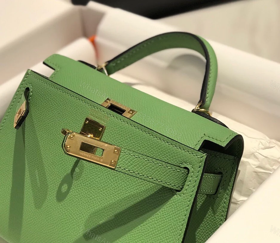 View 6 of Hermes Minikelly 20 Green Gold Hardware