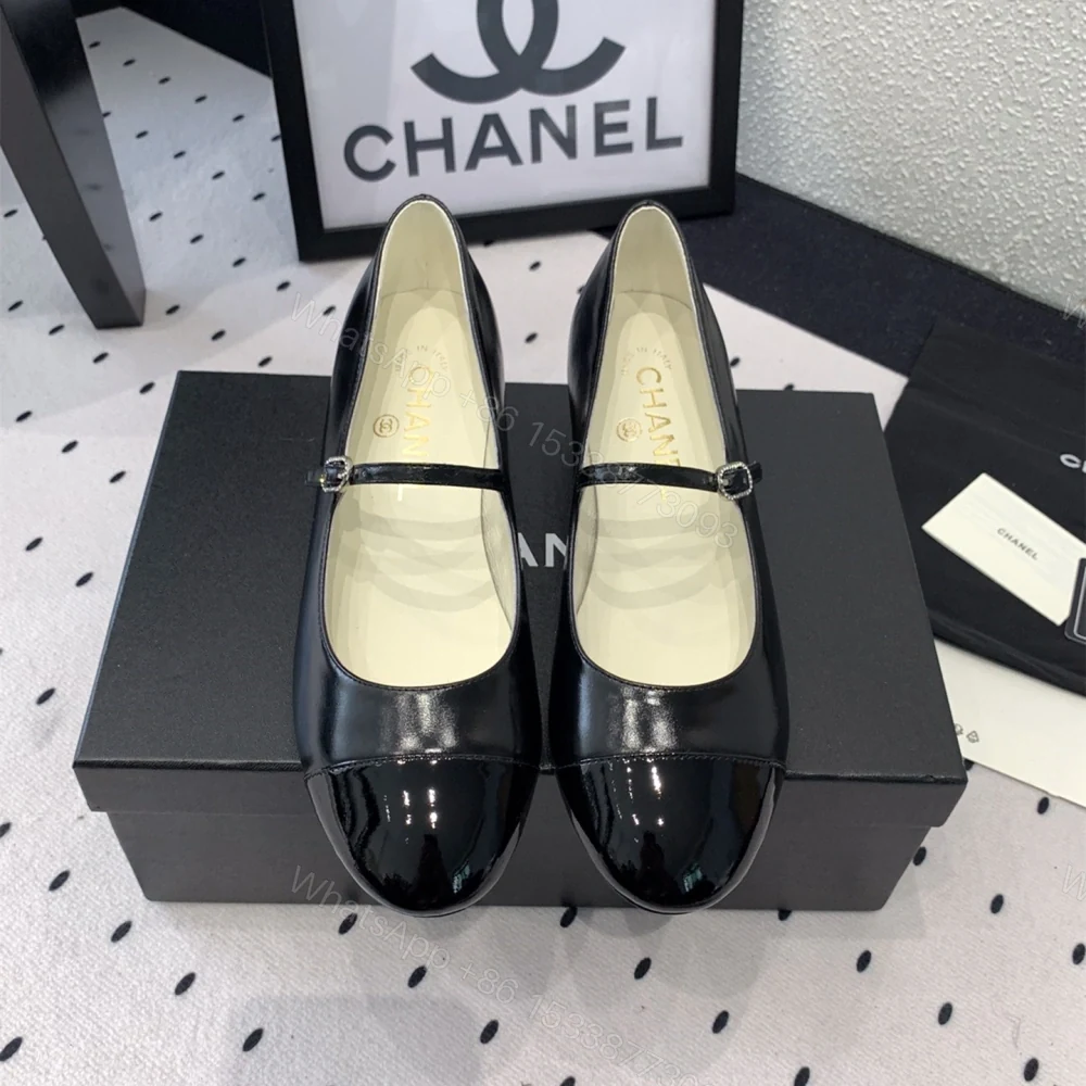 高仿Chanel*G38897Z小羊皮瑪麗珍單鞋黑色免檢版 — view 1