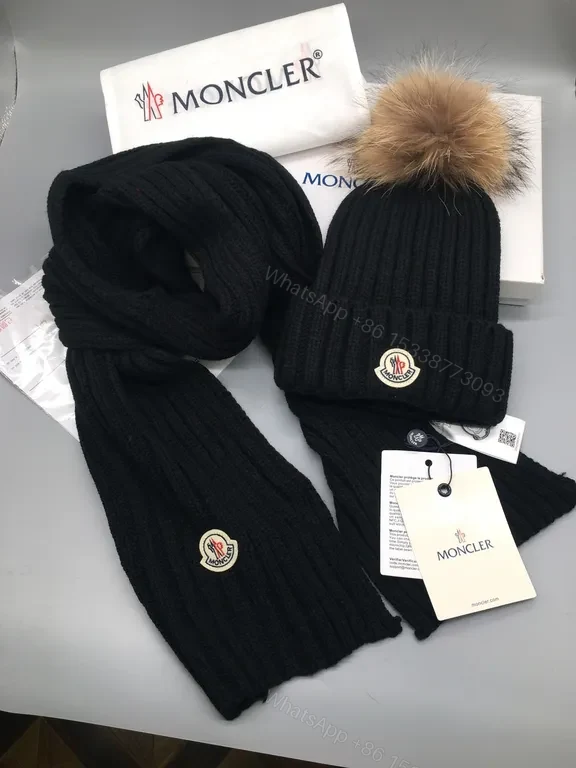 Moncler Knit Scarf & Beanie Set: Warmth & Texture — view 1