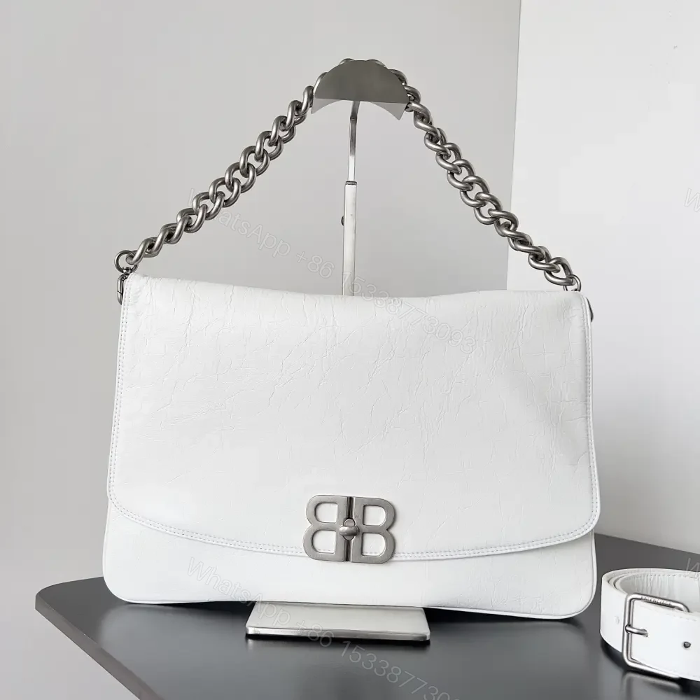 高仿Balenciaga*BBSolt系列腋下包白色M — view 1