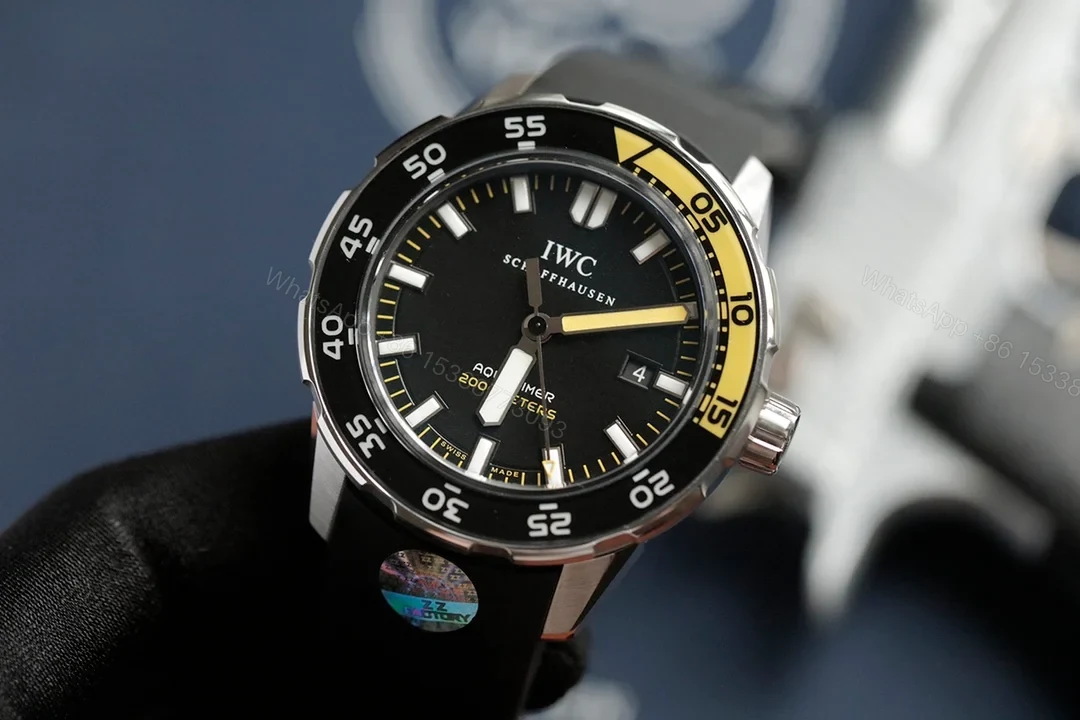 View 2 of IWC Aquatimer Black Replica 44MM Premium Rubber Strap Diver Watch Edition IW356802