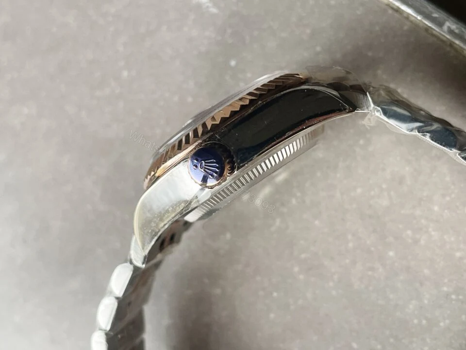 View 6 of KZF Factory 1:1 Rolex Datejust 28mm 904L RG/SS Brown Dial A2671