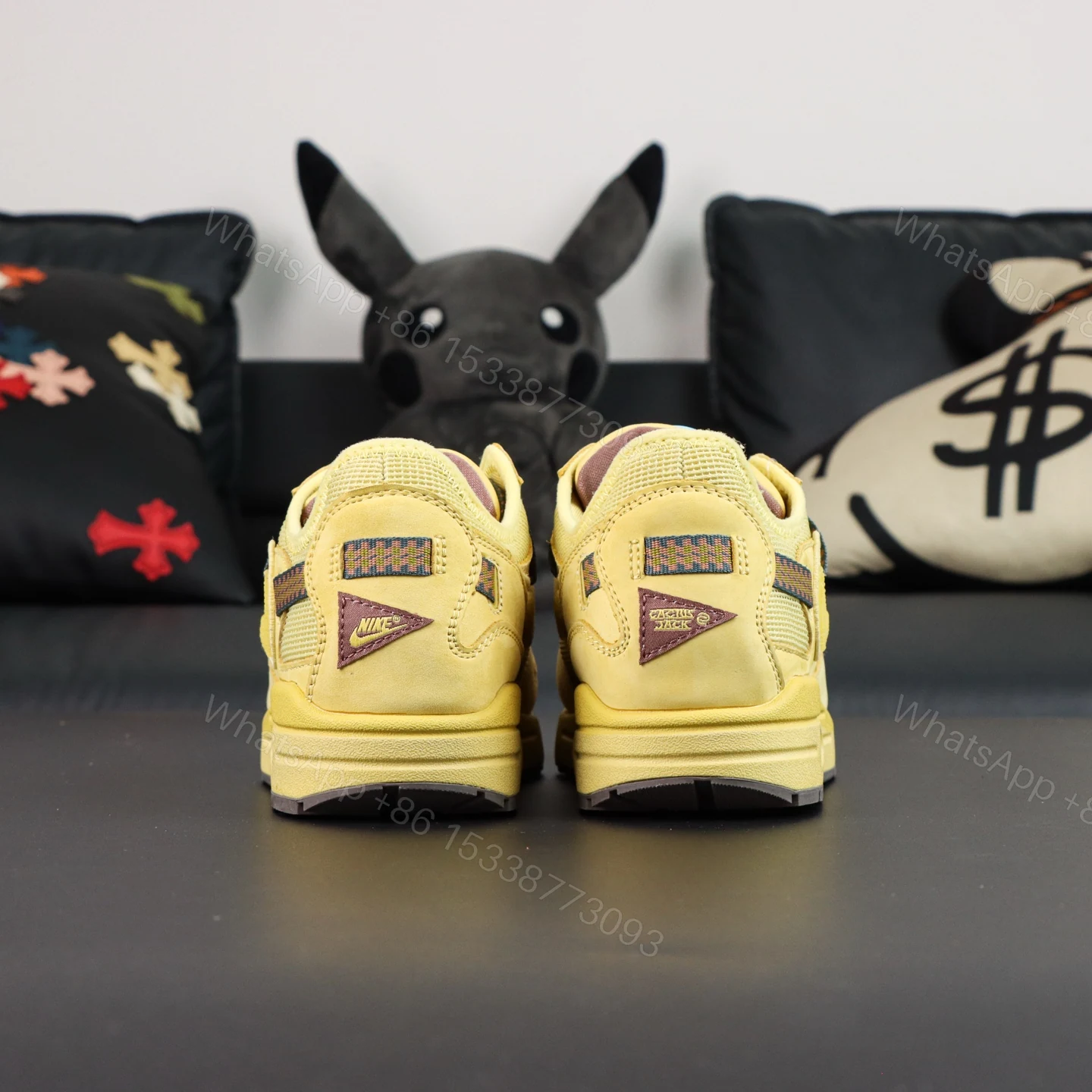 View 6 of Air Max 1 Travis Scott Cactus Jack Saturn Gold Reps