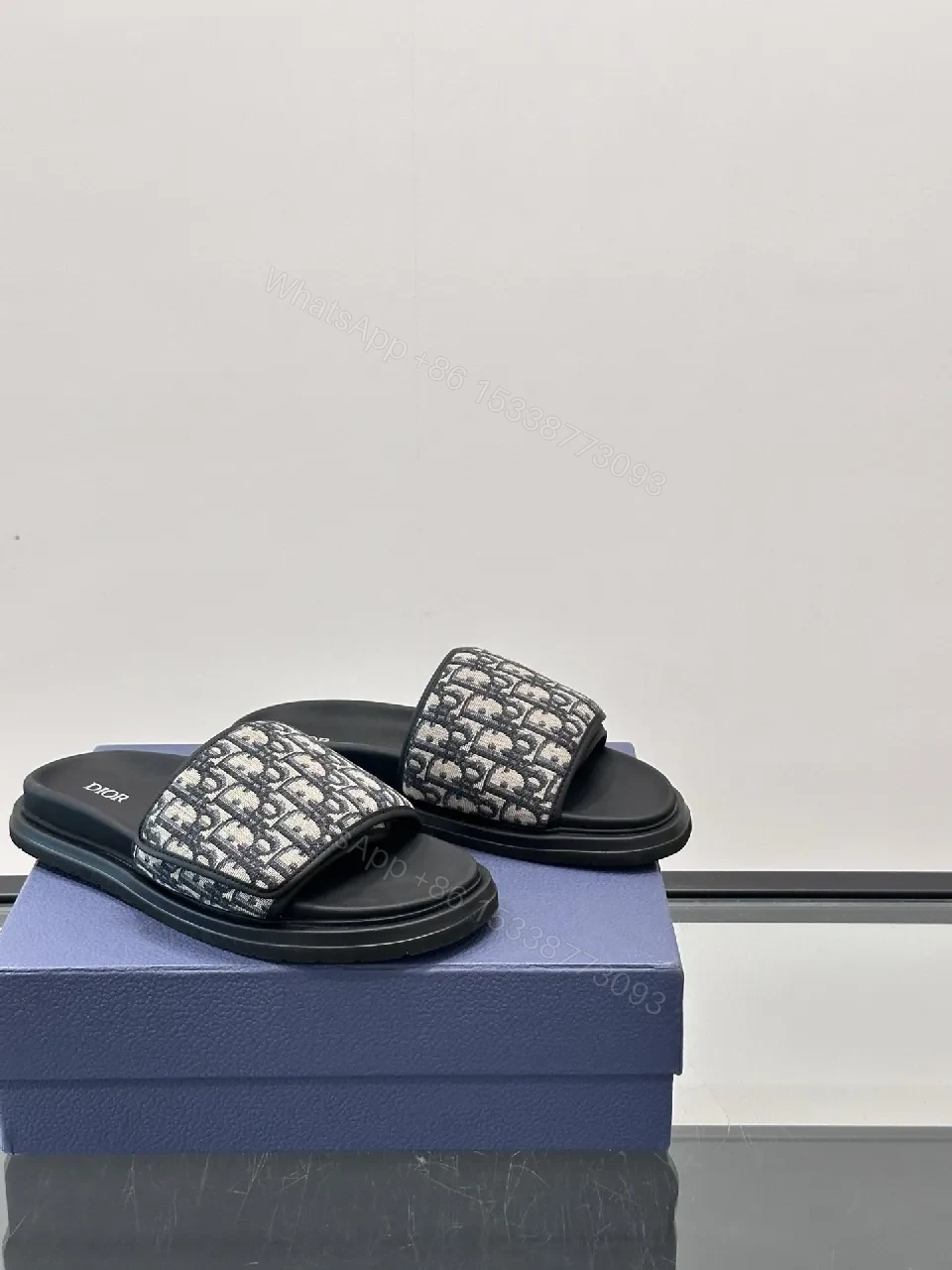 View 5 of Patterned Weave Slip-Ons: Luxe Comfort Slides