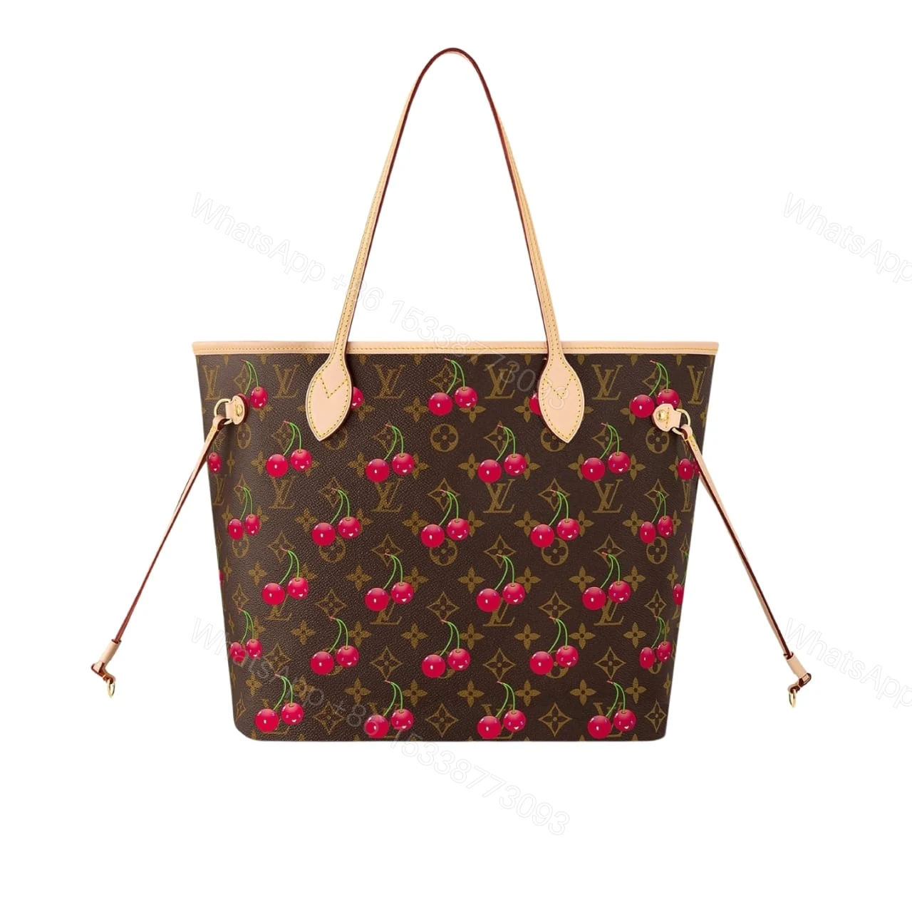 LOUIS VUITTON X TAKASHI MURAKAMI MONOGRAM CERISE NEVERFULL MM BROWN 31CM M13263 — view 1