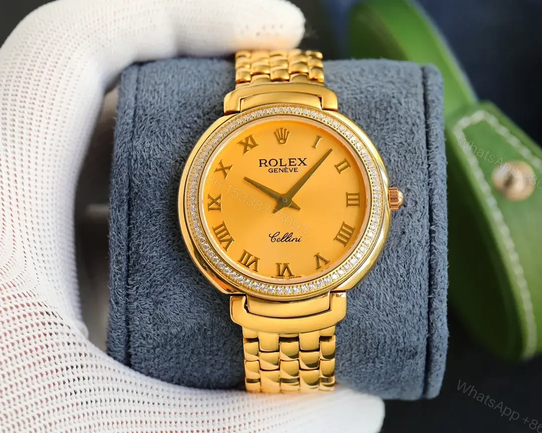 View 2 of Graceful yellow gold cellini replica 36.8MM Champagne Roman Dial RG-CELLINI-YG-CHAMPAGNE-ROMAN