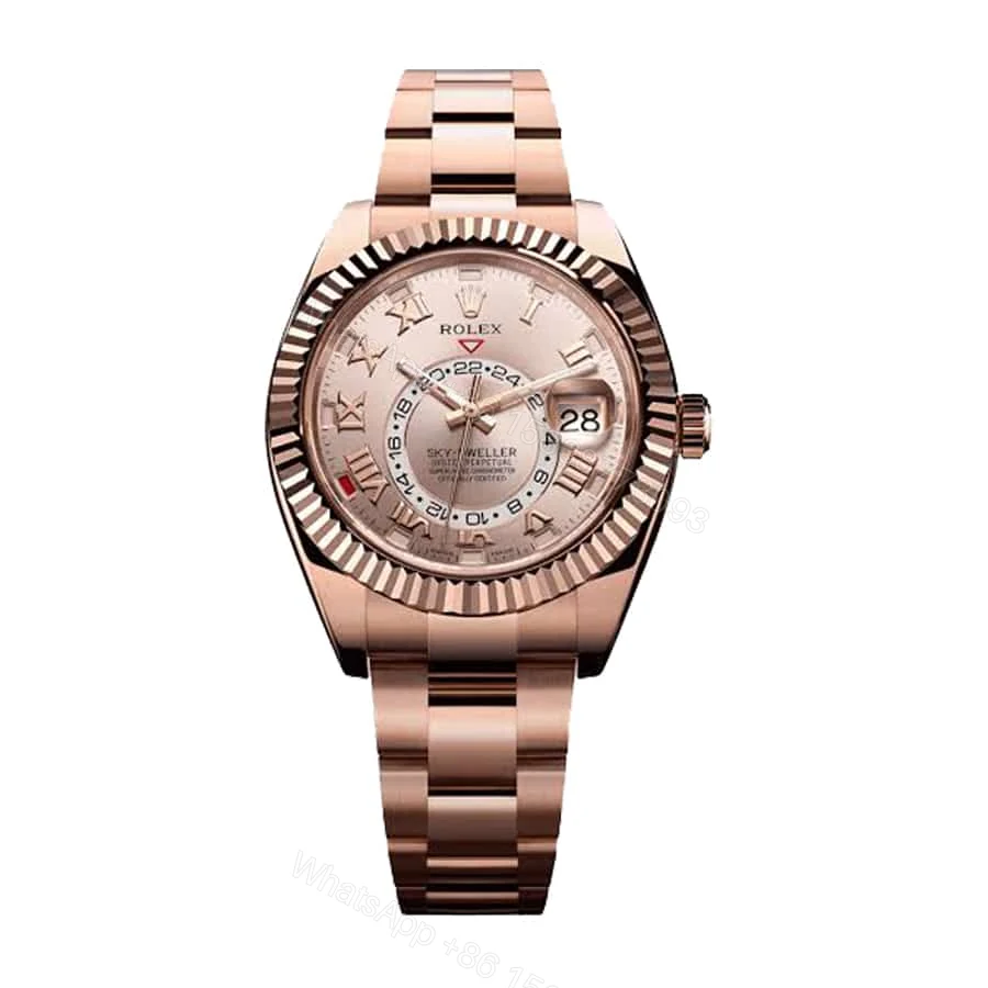 Rolex Sky-Dweller 326935 Super Clone Everose Gold Sundust Dial 42mm — view 1