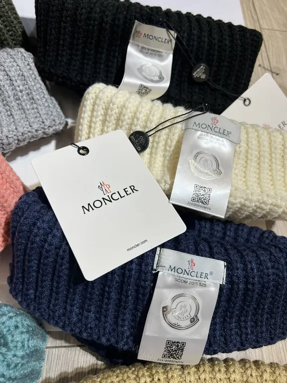 View 5 of Premium Knit Beanies: Wool-Blend, Moncler Badge, 4 Colors, Set