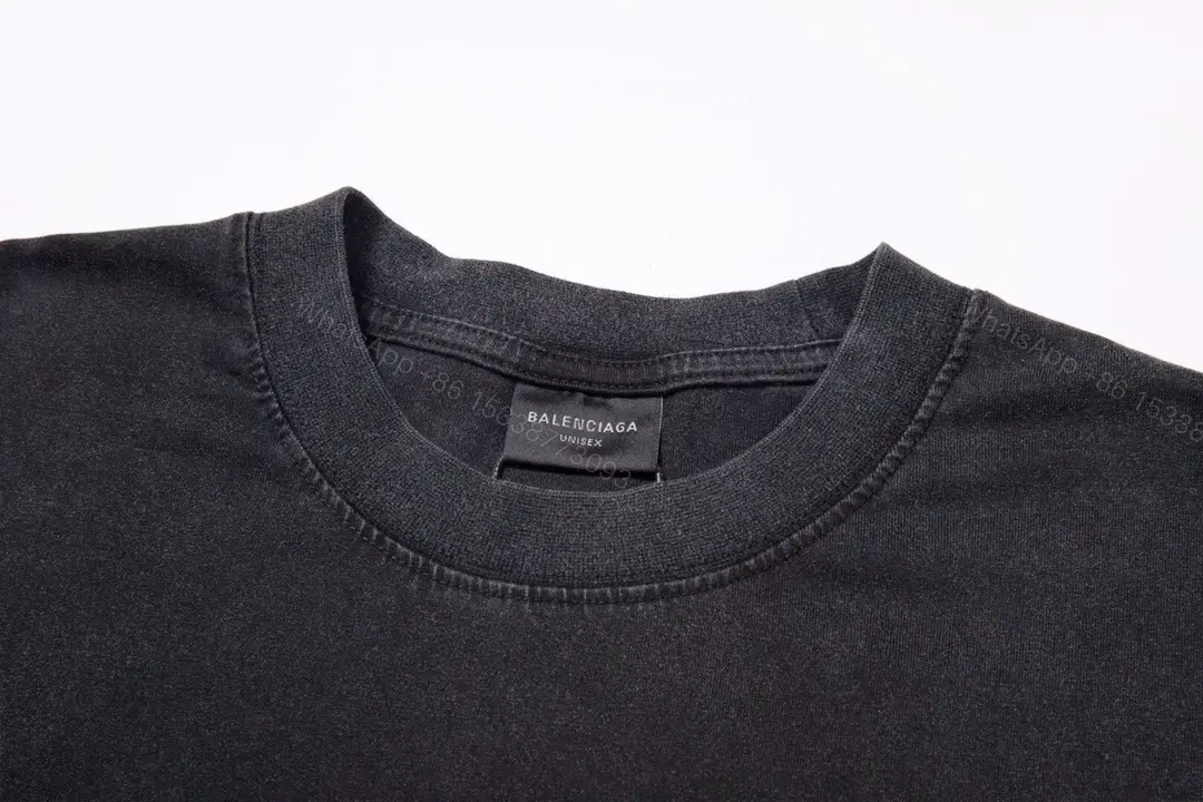 View 8 of Black Cotton Graphic Tee / Elevated Streetwear / Subtle Luxe Print T-Shirt