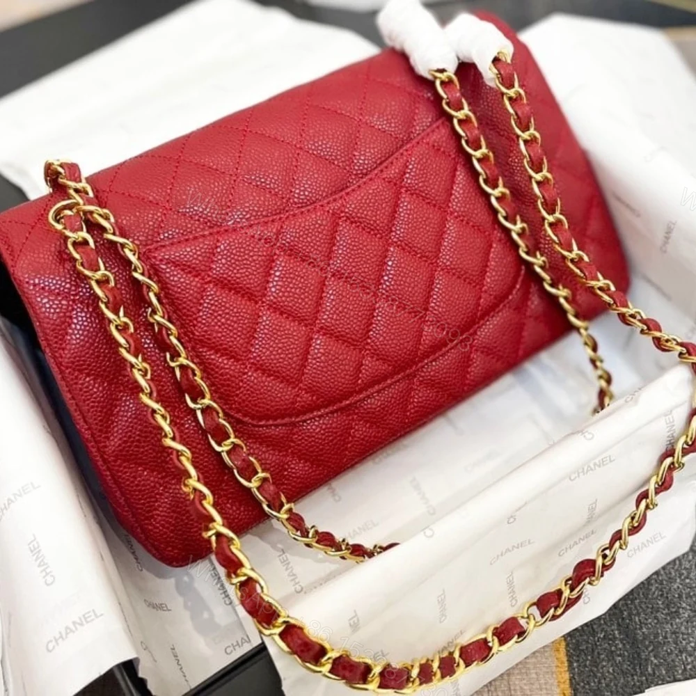 View 7 of Chanel Classic Small Flap Bag Dark Red Caviar 26Cm