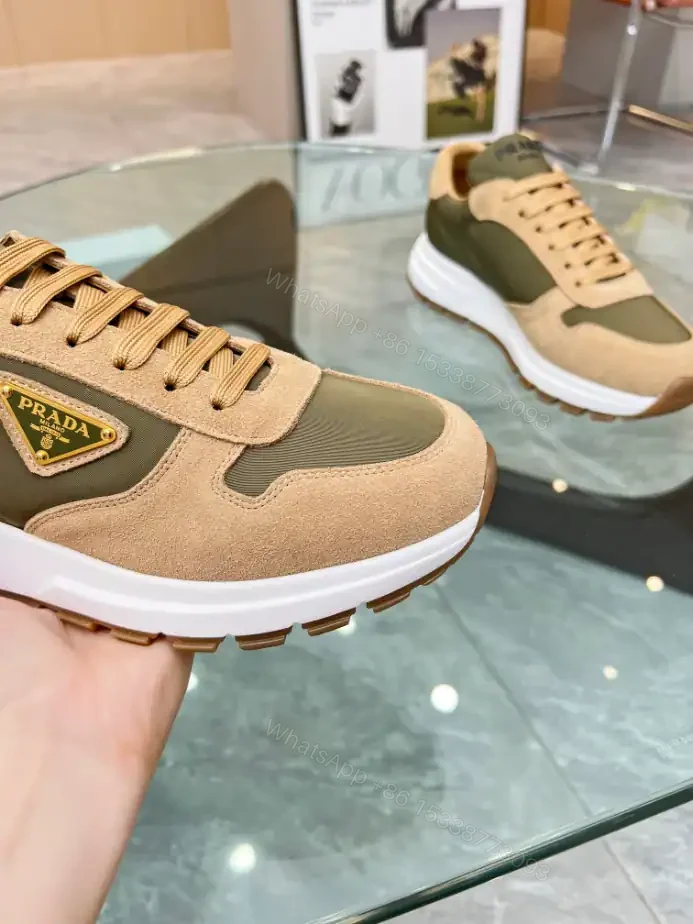View 3 of PRAX 01 DELAVÉ SUEDE AND RE-NYLON SNEAKERS – PRD046