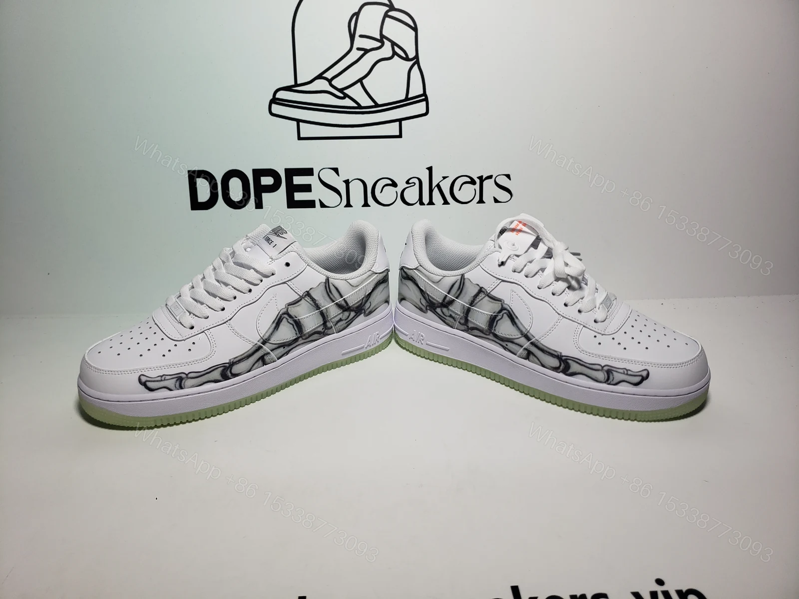 View 10 of Nike Air Force 1 Low Skeleton Halloween (2018) BQ7541-100
